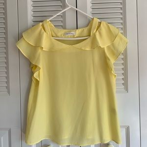 yellow light blouse